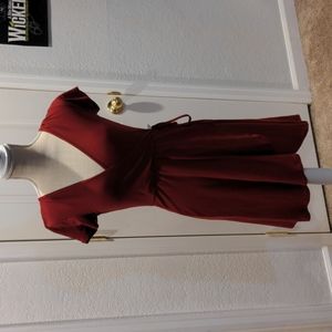 Red, swing style dress